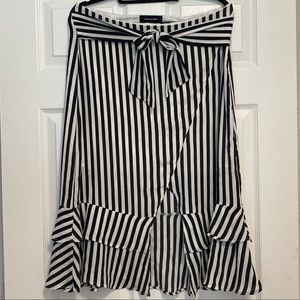 Black/White Striped Skirt